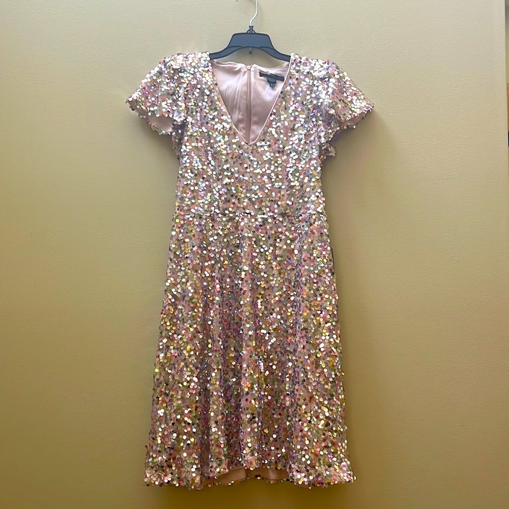 Maggy London V-neck fit and flare dress